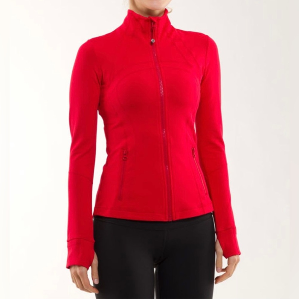 LN!🍒LULULEMON sz 10 Classic DEFINE Jacket CURRANT RED Bright Red *LUON - Picture 6 of 9